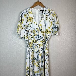 Banana Republic Women’s Wide Leg Jumpsuit - White and Yellow Floral - 4 Tall NWT
